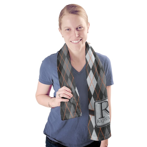 Modern Chic Argyle Sport Towel - Exercise use - Model