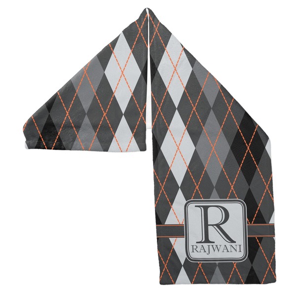 Modern Chic Argyle Sports Towel Folded - Both Sides Showing