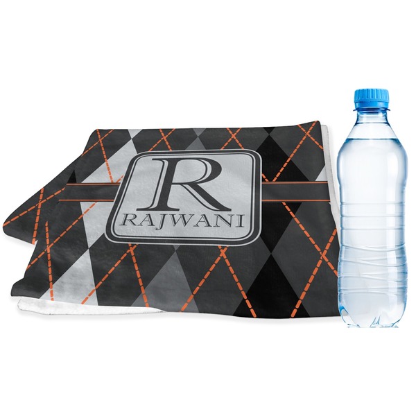 Custom Modern Chic Argyle Sports & Fitness Towel (Personalized)