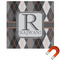 Modern Chic Argyle Square Car Magnet - 6" (Personalized)