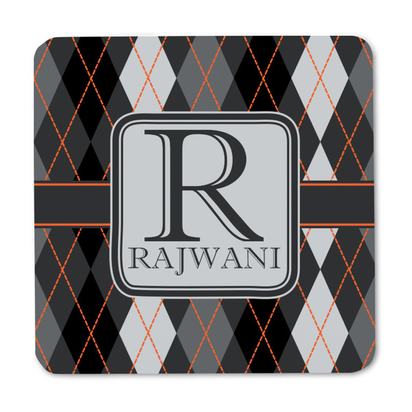 Modern Chic Argyle Square Fridge Magnet - FRONT