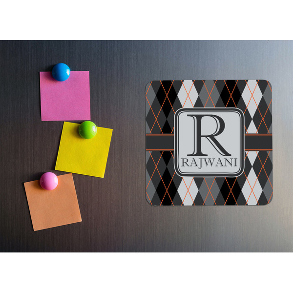 Modern Chic Argyle Square Fridge Magnet - LIFESTYLE