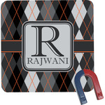 Modern Chic Argyle Square Fridge Magnet (Personalized)