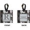 Modern Chic Argyle Square Luggage Tag (Front + Back)