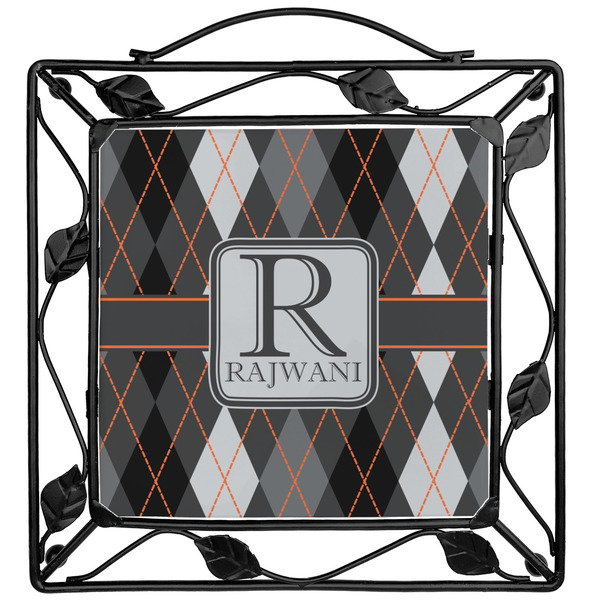 Custom Modern Chic Argyle Square Trivet (Personalized)