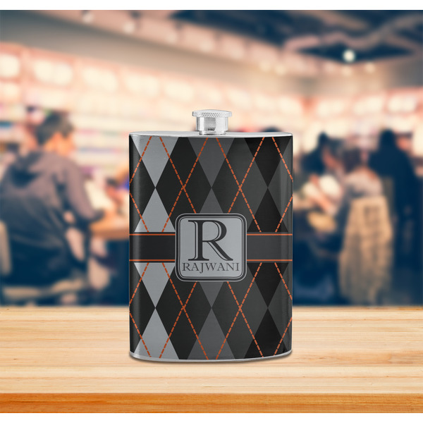 Modern Chic Argyle Stainless Steel Flask - LIFESTYLE 2
