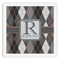 Modern Chic Argyle Paper Dinner Napkins (Personalized)