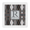 Modern Chic Argyle Decorative Paper Napkins (Personalized)