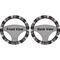 Modern Chic Argyle Steering Wheel Cover- Front and Back