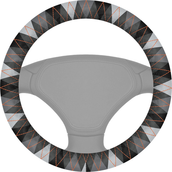 Custom Modern Chic Argyle Steering Wheel Cover