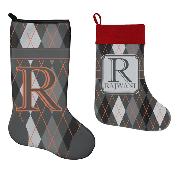 Modern Chic Argyle Stockings - Side by Side compare