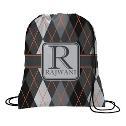 Modern Chic Argyle Drawstring Backpack (Personalized)