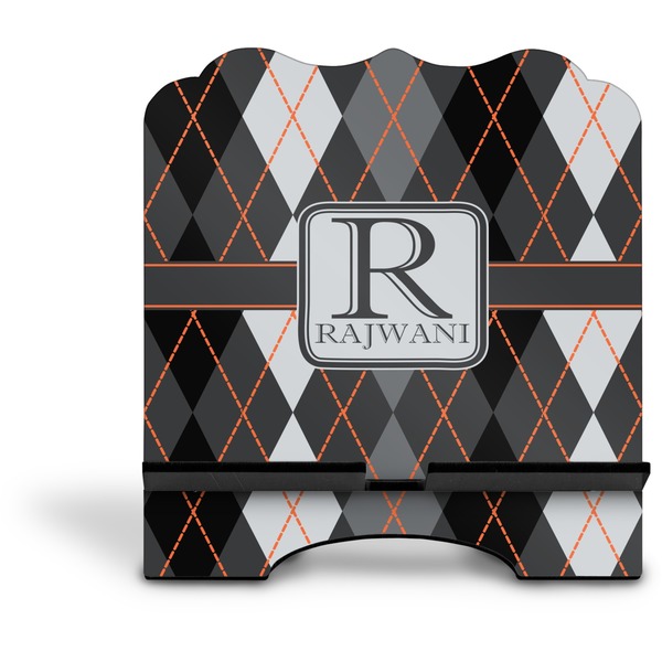 Modern Chic Argyle Stylized Tablet Stand - Front without iPad