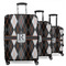 Modern Chic Argyle 3 Piece Luggage Set - 20" Carry On, 24" Medium Checked, 28" Large Checked (Personalized)