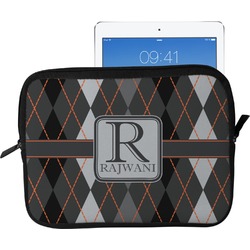 Modern Chic Argyle Tablet Case / Sleeve - Large (Personalized)