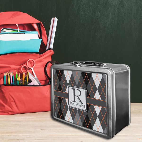Modern Chic Argyle Tin Lunchbox - LIFESTYLE