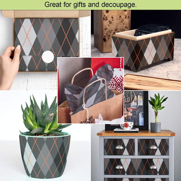 Modern Chic Argyle Tissue Paper - In Use Collage