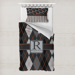 Modern Chic Argyle Toddler Bedding w/ Name and Initial