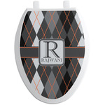 Modern Chic Argyle Toilet Seat Decal - Elongated (Personalized)
