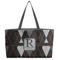 Modern Chic Argyle Tote w/Black Handles - Front View