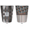 Modern Chic Argyle Trash Can White - Front and Back - Apvl