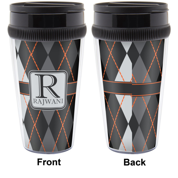 Modern Chic Argyle Travel Mug Approval (Personalized)
