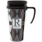 Modern Chic Argyle Acrylic Travel Mug with Handle (Personalized)