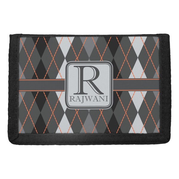 Custom Modern Chic Argyle Trifold Wallet (Personalized)