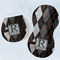 Modern Chic Argyle Burp Pads - Velour - Set of 2 w/ Name and Initial