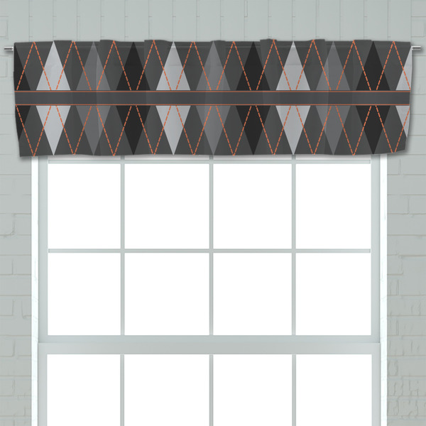Modern Chic Argyle Valance - Closeup on window