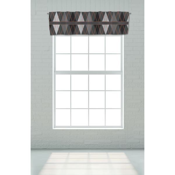 Modern Chic Argyle Valance - On window