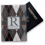 Modern Chic Argyle Vinyl Passport Holder (Personalized)