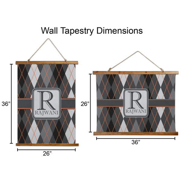 Modern Chic Argyle Wall Hanging Tapestries - Parent/Sizing