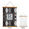 Modern Chic Argyle Wall Hanging Tapestry - Portrait - APPROVAL
