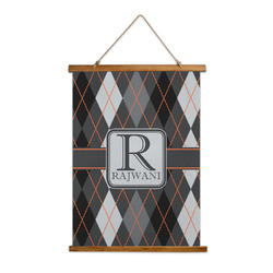 Modern Chic Argyle Wall Hanging Tapestry - Tall (Personalized)