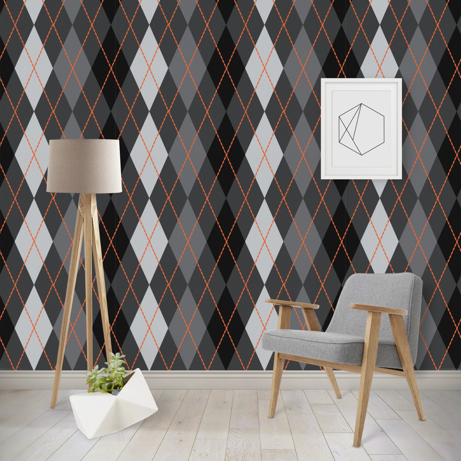 Custom Modern Chic Argyle Wallpaper & Surface Covering | YouCustomizeIt