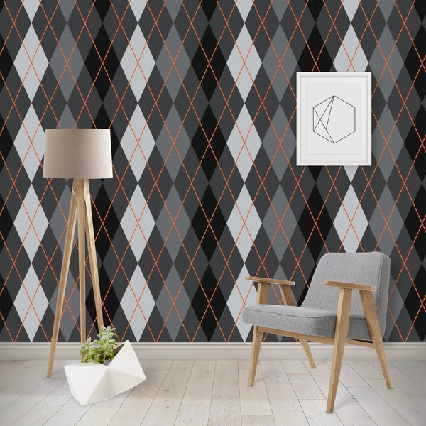 Custom Modern Chic Argyle Wallpaper & Surface Covering (Water Activated - Removable)