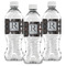 Modern Chic Argyle Water Bottle Labels - Front View