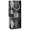 Modern Chic Argyle Wine Gift Bags - Gloss (Personalized)