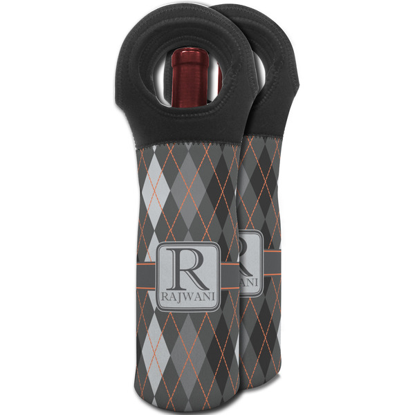 Modern Chic Argyle Wine Tote Bag - MAIN