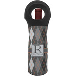 Modern Chic Argyle Wine Tote Bag (Personalized)