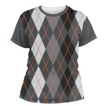 Modern Chic Argyle Women's Crew T-Shirt - X Small