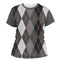 Modern Chic Argyle Women's Crew T-Shirt - X Large
