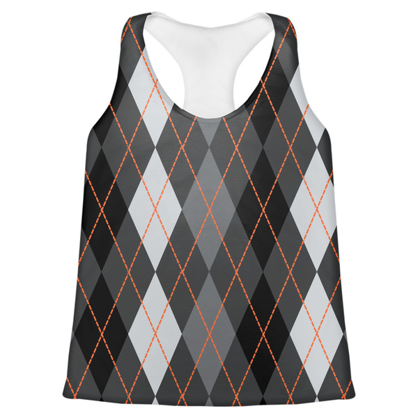 Custom Modern Chic Argyle Womens Racerback Tank Top - 2X Large