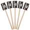 Modern Chic Argyle Wooden 6.25" Stir Stick - Rectangular - Fan View