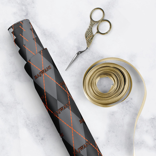 Modern Chic Argyle Wrapping Paper Rolls - Lifestyle 1