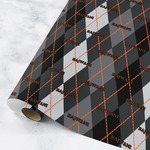 Modern Chic Argyle Wrapping Paper Roll - Small (Personalized)