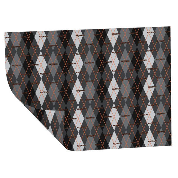 Custom Modern Chic Argyle Wrapping Paper Sheets - Double-Sided - 20" x 28" (Personalized)