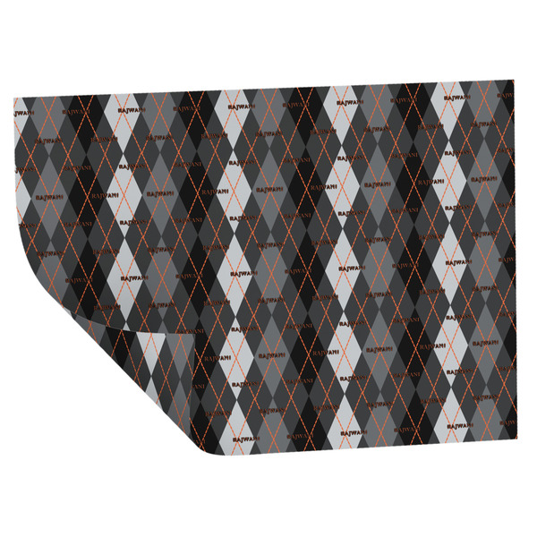 Modern Chic Argyle Wrapping Paper Sheet - Double Sided - Folded