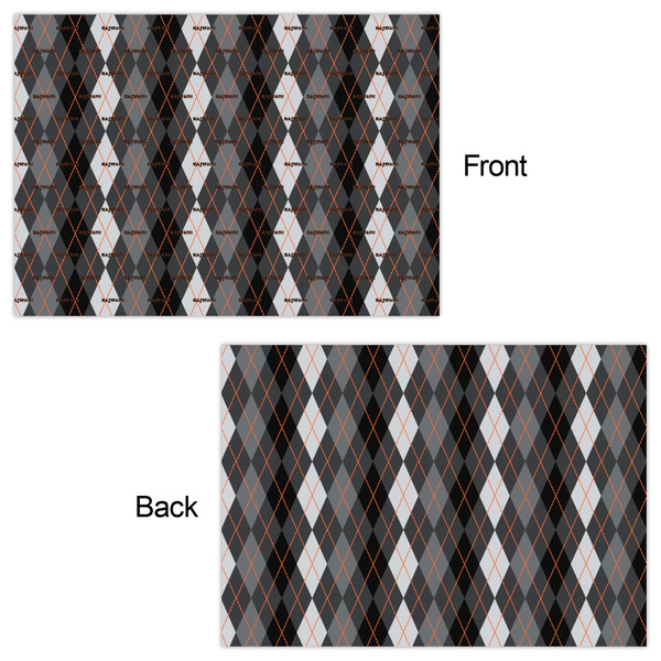 Modern Chic Argyle Wrapping Paper Sheet - Double Sided - Front & Back